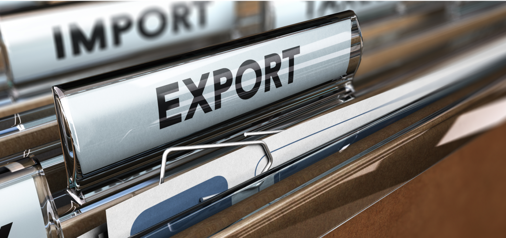 Bilden visar import och exportdokument